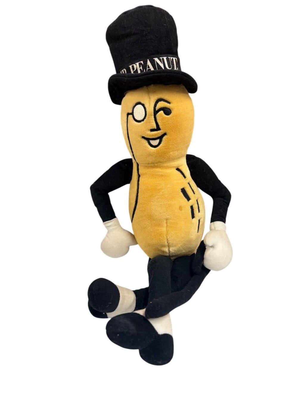 Vintage 1991 Mr. Peanut Planters Plush Doll With Hat Made In Korea 21" Tall